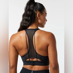 Savage X Fenty Racer X Medium-Impact Sports Bra – Black | Size Large | NWT